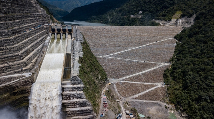 Así luce la presa de Hidroituango a 40 centímetros de ser construida.