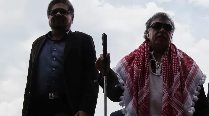 Iván Márquez y Jesús Santrich, integrantes del partido Farc
