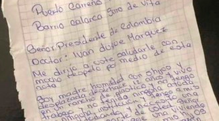 La carta de Josefina Chipiaje