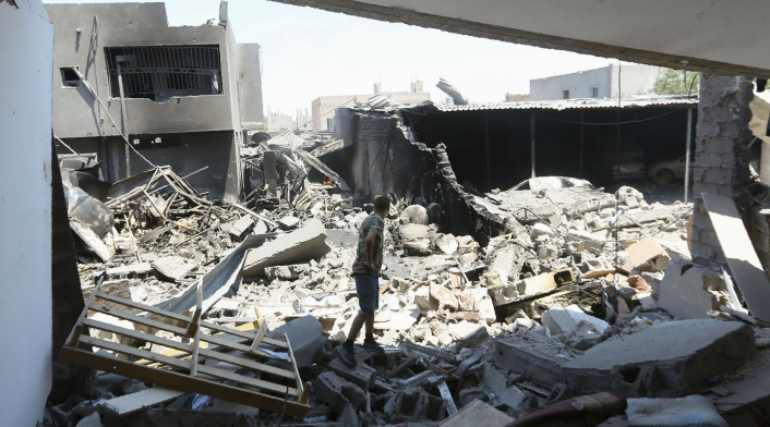 Bombardeo en Libia