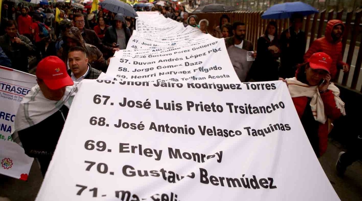 Marcha en pro de los líderes sociales