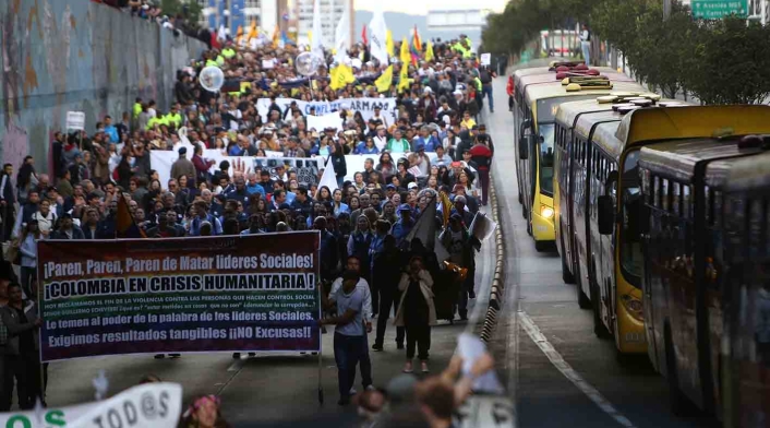 Marcha en pro de los líderes sociales