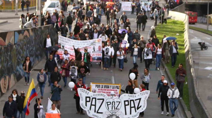 Marcha en pro de los líderes sociales