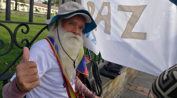 Marcha en pro de los líderes sociales, en Bogotá