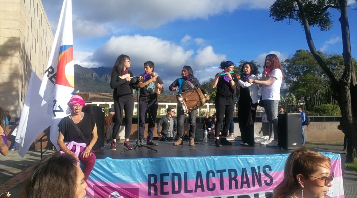 Marcha en pro de los líderes sociales, en Bogotá