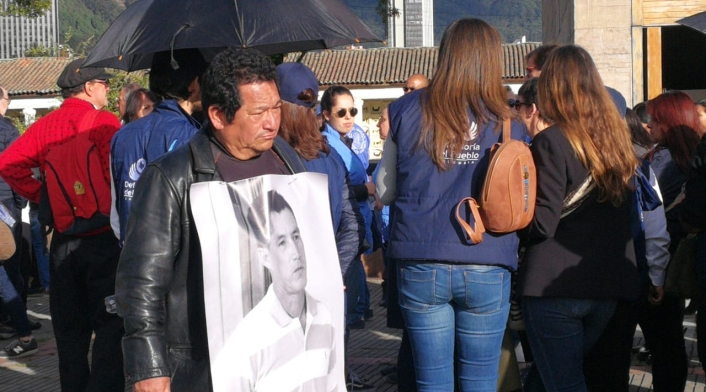 Marcha en pro de los líderes sociales, en Bogotá