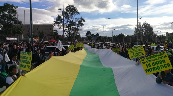 Marcha en pro de los líderes sociales, en Bogotá