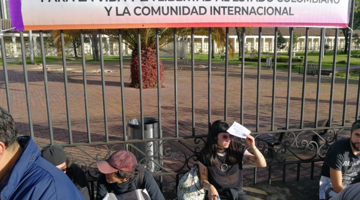 Marcha en pro de los líderes sociales, en Bogotá