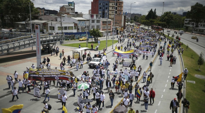 Marcha de militares en Bogotá Marcha de militares en Bogotá
