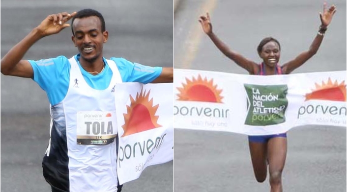 Tamirat Tola, rama masculina, y Ruth Chepngetich, femenina, ganadores de la Media Maratón de Bogotá Tamirat Tola, rama masculina, y Ruth Chepngetich, femenina, ganadores de la Media Maratón de Bogotá