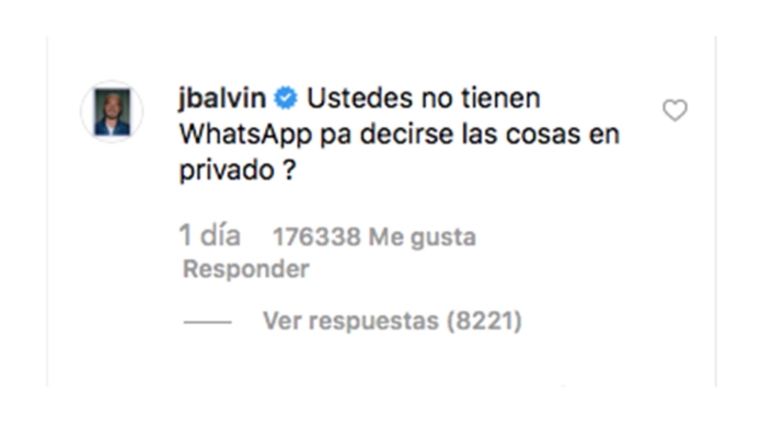 Así fue el mensaje de J Balvin para Sebastián Villalobos