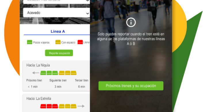 Imagen de la aplicación del Metro de Medellín
