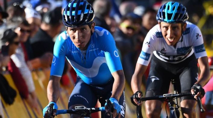 Nairo Quintana y Egan Bernal en París - Niza