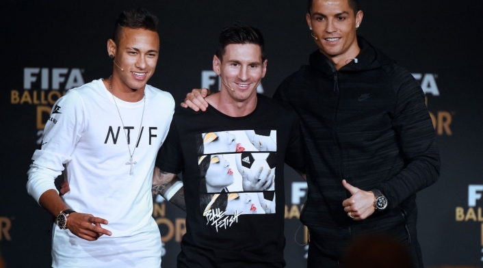 Neymar, Messi y Cristiano Ronaldo