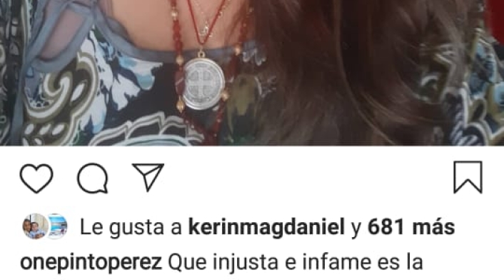 Por redes sociales Oneida Pinto rechazó las medidas impuestas hacia ella