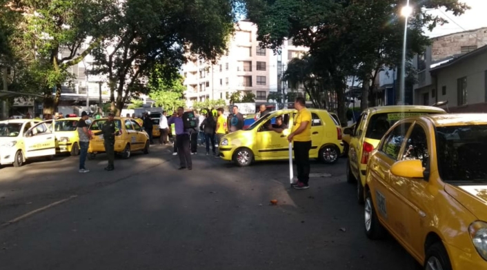 Paro de taxistas en Medellín Paro de taxistas en Medellín