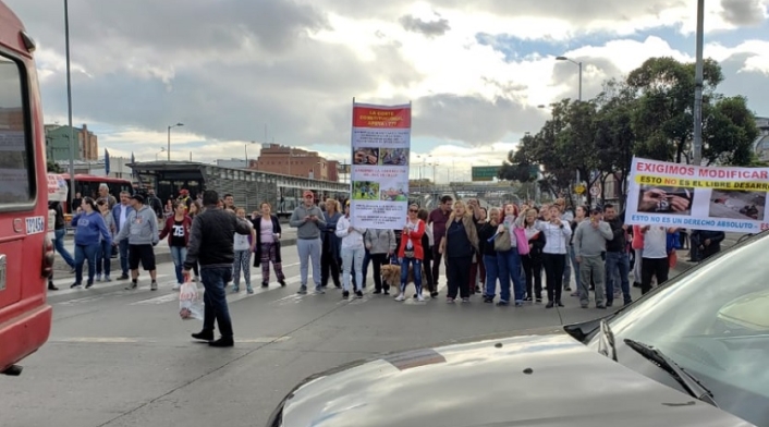 Protesta en Bogotá