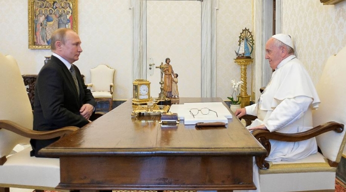 Vladimir Putin y el Papa Francisco