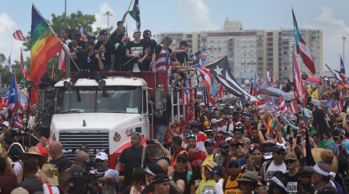 Ricky Martin encabezó las protestas en Puerto Rico.