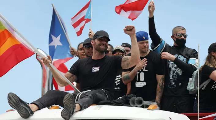 Ricky Martin encabezó las protestas en Puerto Rico.
