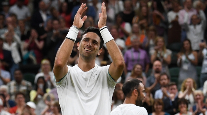 Robert Farah, tenista colombiano, en el All England Club de Londres