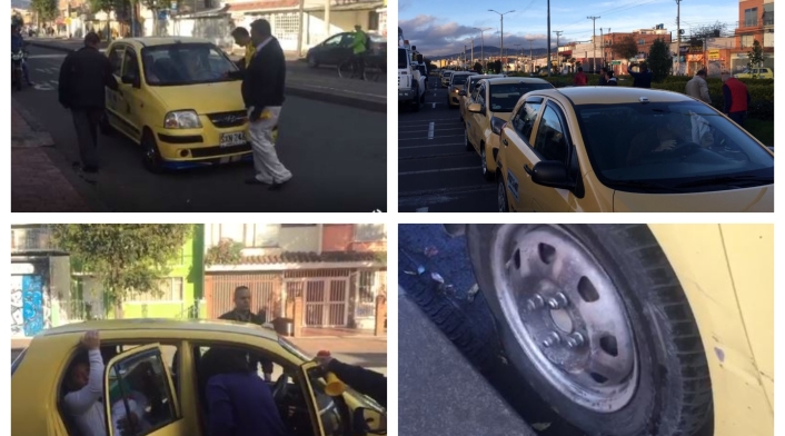 Paro de taxistas en Bogotá Paro de taxistas en Bogotá