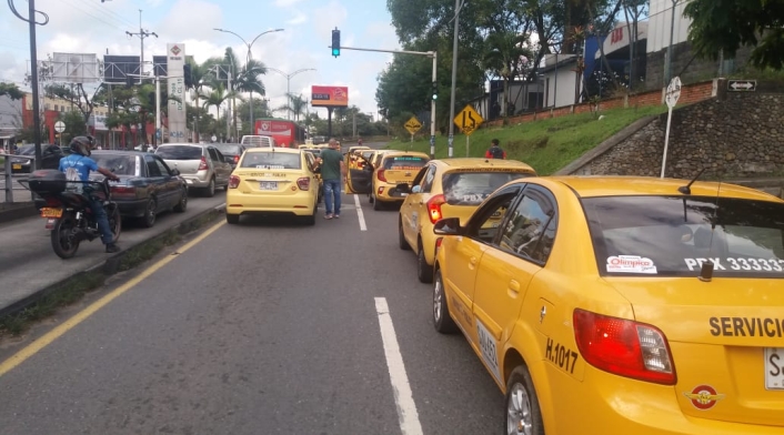 Protesta taxistas Pereira