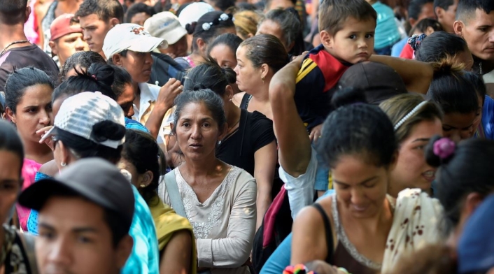 Migrantes venezolanos en Villa del Risario, Colombia.