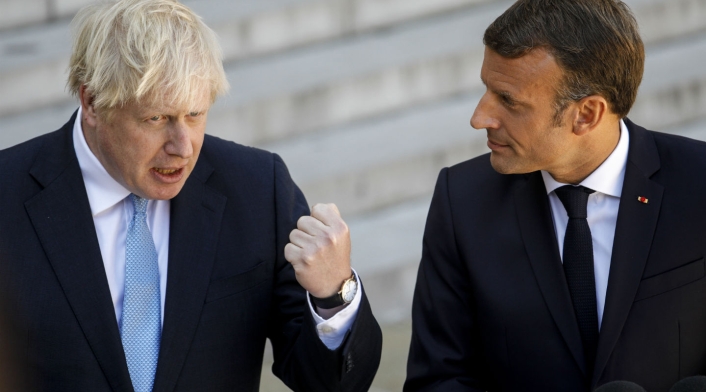 Boris Johnson y Emmanuel Macron