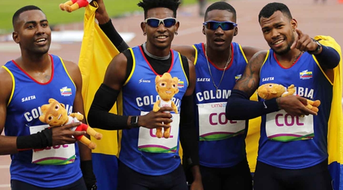 El equipo colombiano de relevo. El equipo colombiano de relevo.
