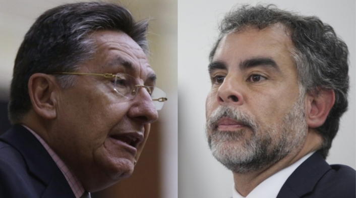 Néstor Humberto Martínez y Armando Benedetti. Néstor Humberto Martínez y Armando Benedetti.