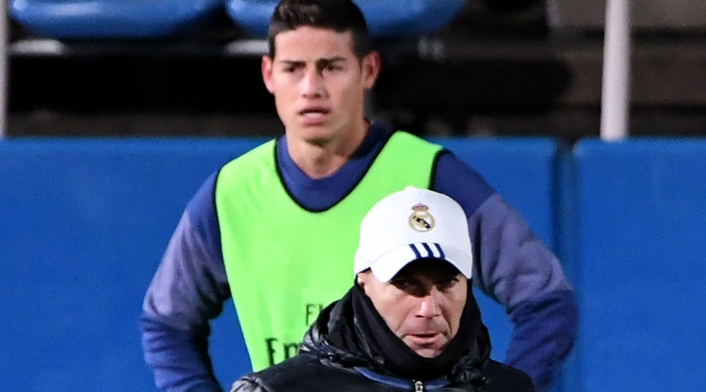 James Rodríguez y Zinedine Zidane