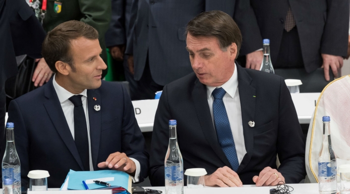 Emmanuel Macron y Jair Bolsonaro Emmanuel Macron y Jair Bolsonaro