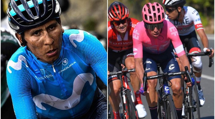 Nairo Quintana y Rigoberto Urán, ciclistas colombianos
