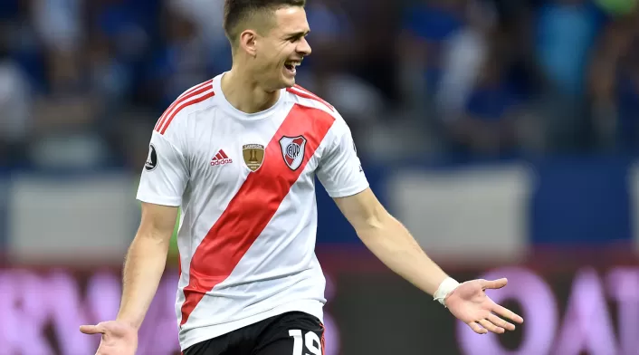 Rafael Santos Borré, delantero del River Plate Rafael Santos Borré, delantero del River Plate