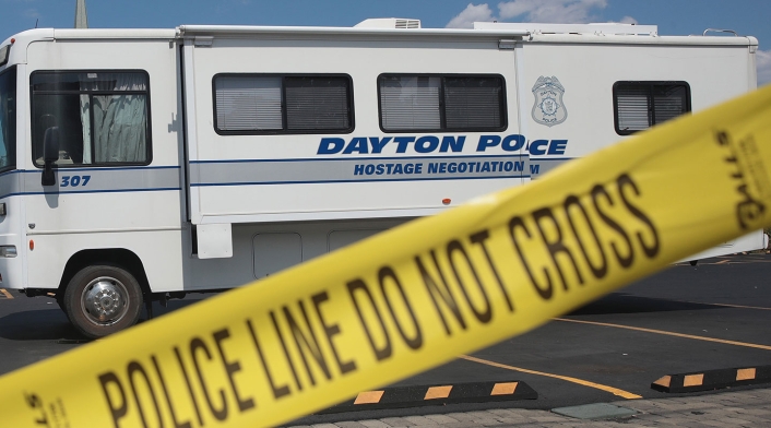 AFP Zona del tiroteo en Dayton, Ohio