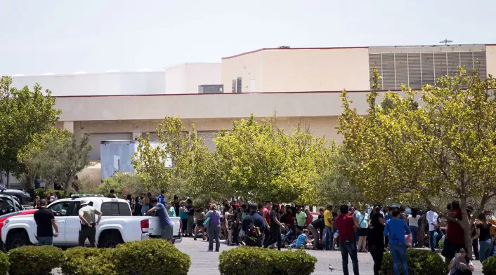 Parqueadero del Wal-Mart en donde ocurrió la masacre en Texas
