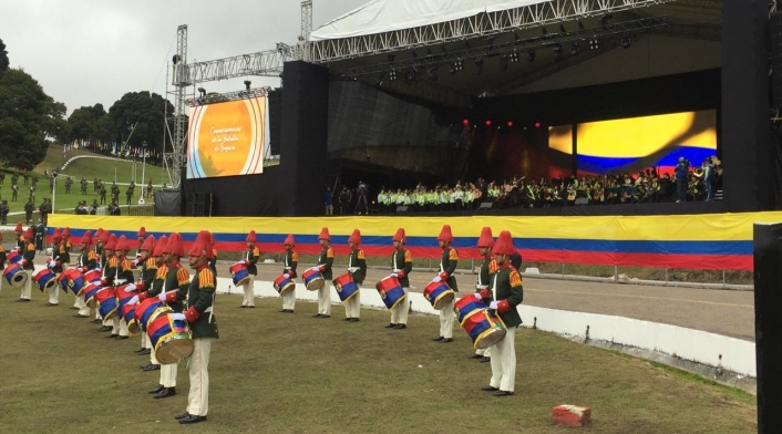 Celebración de Bicentenario, en el Puente de Bocayá.