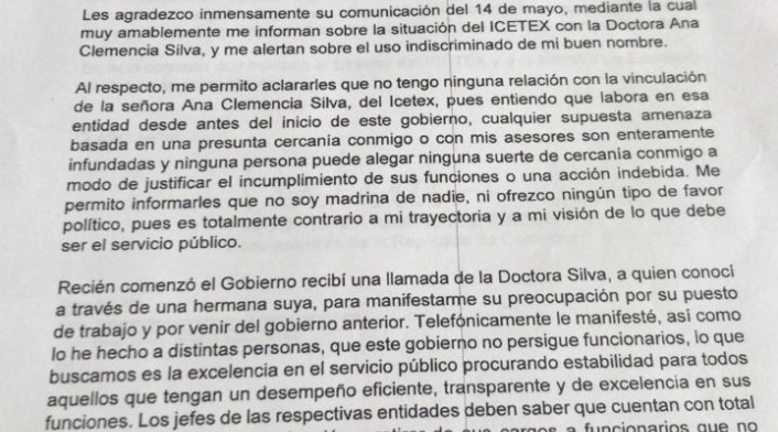 Carta vicepresidenta Carta vicepresidenta
