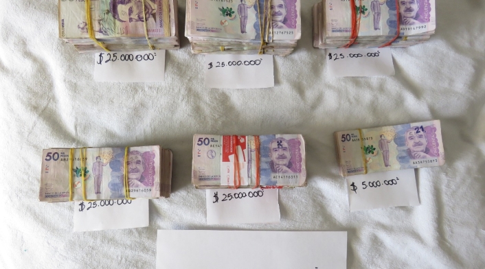 Dinero incautado