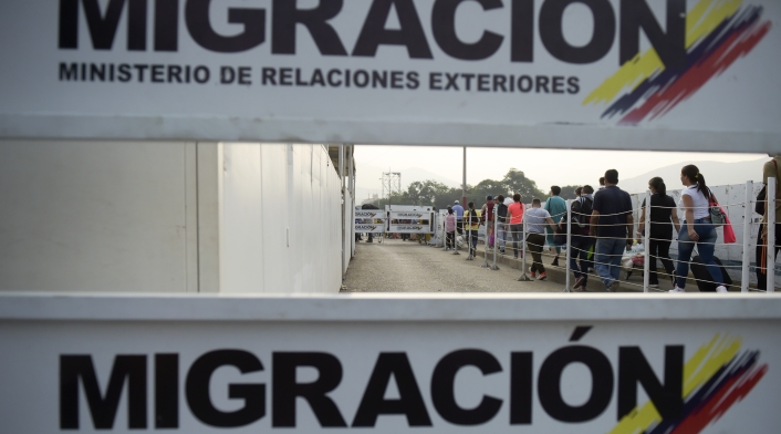Migración en la frontera entre Colombia y Venezuela.