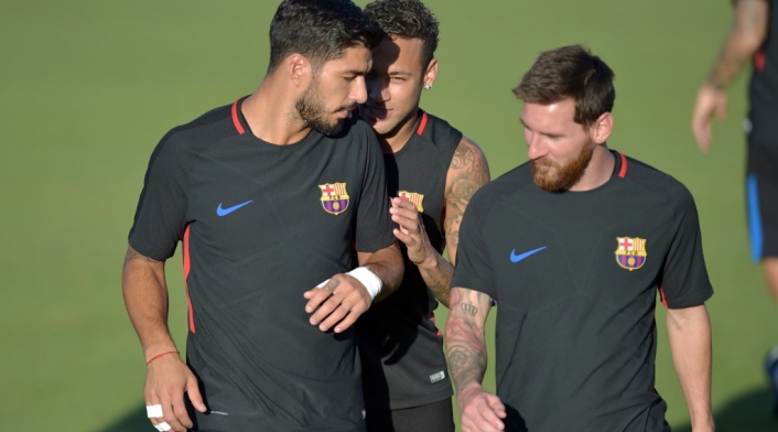 Luis Suárez, Neymar y Messi en sus días en el FC Barcelona