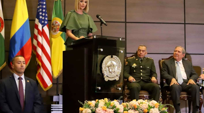 Ivanka Trump en la Escuela de Cadetes General Santander