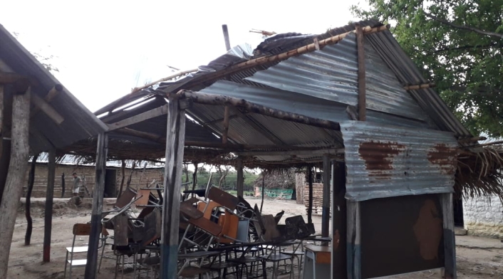 Otro afectado fueron la comunidad indígena de la vereda los Olivos, perdieron la escuela