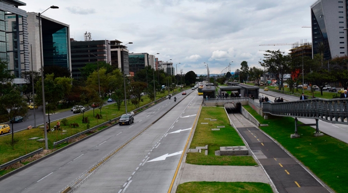 La calle 26, en Bogotá La calle 26, en Bogotá