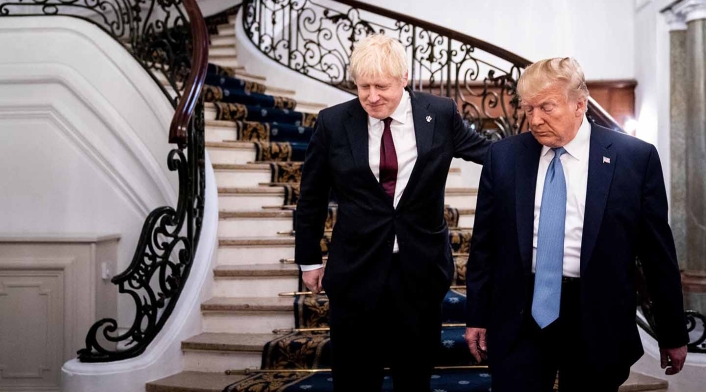 Boris Johnson y Donald Trump. Boris Johnson y Donald Trump.