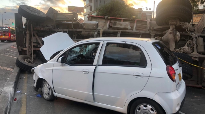El accidente en la carrera 30 con calle 2, en Bogotá El accidente en la carrera 30 con calle 2, en Bogotá
