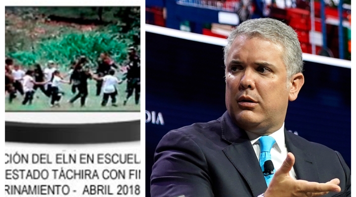 La foto que el presidente Iván Duque presentó ante la ONU, en Nueva York