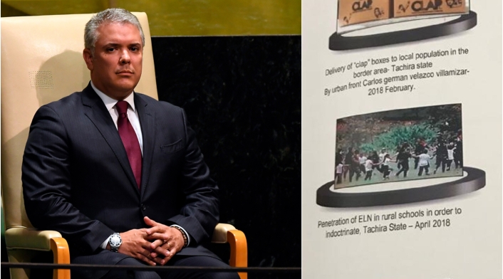 El presidente Iván Duque y las fotos que presentó en la ONU, en Nueva York (Estados Unidos)