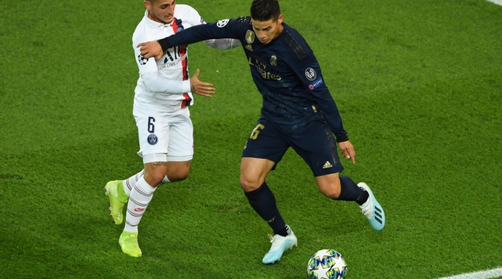 James Rodríguez jugó con el Real Madrid ante el PSG James Rodríguez jugó con el Real Madrid en Champions